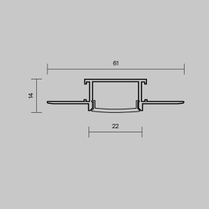 Рассеиватель для профиля 61×14 Maytoni Led Strip ALM-6114-O-DF-10M 642015