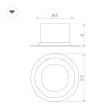 Встраиваемый светильник Arlight MS-DROP-BUILT-R137-24W Day4000 (BK, 90 deg, 230V) 041500