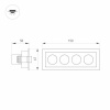 Встраиваемый светодиодный светильник Arlight MS-Orient-Built-Turn-TC-S67x150-10W Day3000 031929