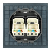 Розетка компьютерная 2-местная RJ-45 (механизм) Stekker Мия RST00-3111-05 50451