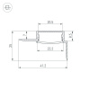 Профиль Arlight FANTOM-W20-H10-EDGE-2000 ANOD 054183