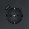 Розетка с USB, A+C Voltum S70 VLS040507 (графит)
