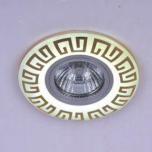 Встраиваемый светильник Reluce 09504-9.0-001MN MR16+LED3W WH/GD