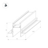 Шинопровод встраиваемый Arlight Mag-Track-2538-FDW-1000 036121