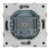 Розетка 1-местная с з/ш б/з (механизм) СЗК Stekker Эмили 250В 16А RST16-5109-10ZK платиново-серый soft touch 50242