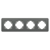 Рамка на 4 поста стеклянная Arlight FRM-OMALI-GS-4-GR 049702