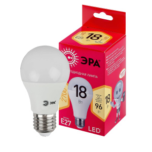 Лампа светодиодная Эра E27 18W 2700K LED A65-18W-827-E27 R Б0051850