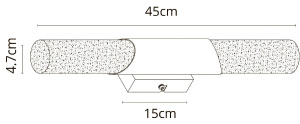 Подсветка для зеркал Arte Lamp Aqua-Bastone A2470AP-2PB
