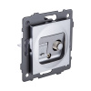 Розетка двойная спутниковая SAT + RJ45 Cat.6, серый Kollinger REA-014GY для Aspekt, Eleganz, Reflex