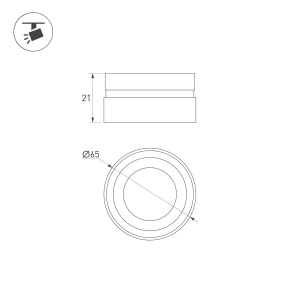 Насадка с фиксированным углом Arlight LGD-ARTIFACT-LENS-R65 (BK, 10 deg) (Металл) 057117