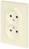 Розетка Эра Galaxy 15-2107-02 без заземления двойная 2X2P 16А-250В IP20 слоновая кость Б0071698