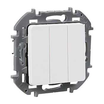 Выключатель 3-кл, винтовые клеммы, 10 AX , 250 В. Legrand/Daccord Inspiria 673540