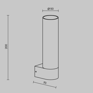 Уличный настенный светильник Maytoni Tube O508WL-L5B3K