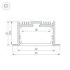 Алюминиевый профиль Arlight ARH-Power-W35-3000 Anod 036136