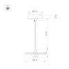 Подвесной светильник Arlight SP-KOTARO-R450-12W Warm2700 (BG-BG, 36 deg, 230V, TRIAC) 057226