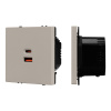USB Розетка тип A+C софт-тач кашемир Arlight SCT-MUAC-SFPL-FC-CA (65W, QC3) 059446(1)
