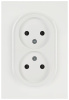 Розетка ЭРА Arktik 16-2107-01 без заземления двойная 2X2P 16А-250В белый Б0071681