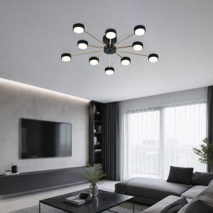 Потолочная люстра Escada Luminix 120008/10R Black/Gold ES0000096