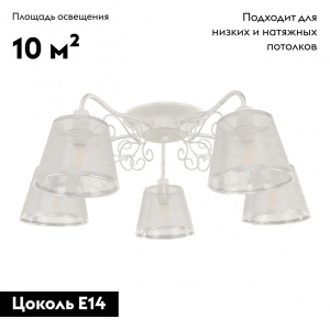 Потолочная люстра Arte Milano 341120/5 WT+SL
