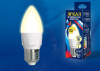 Лампа светодиодная диммируемая (UL-00004296) Uniel E14 7W 3000K матовая LED-C37 7W/3000K/E14/FR/DIM PLP01WH
