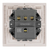 Выключатель 3-клавишный (механизм) Stekker Мия 250В 10А RSW10-3108-08 пудровый жемчуг 50474