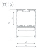 Профиль с экраном Arlight SL-LINE-4970-2500 WHITE+OPAL 036305