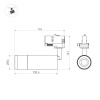 Трековый трехфазный светильник Arlight LGD-GESTIA-TRACK-4TR-R56-15W Day4000 (Черный-никель, 25-50 deg, 230V) (IP20 Металл) 064974