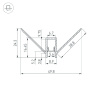 Алюминиевый профиль Arlight DECORE-S6-EXT-COMFORT-2000 ANOD внешний 043162