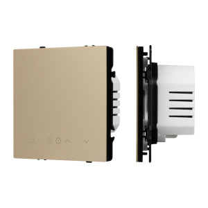 Терморегулятор эл тёплый пол золотой песок Arlight SWT-MTE-PL-GD (95-240V, 16A, датч пола + возд) 061901(1)