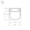 Профиль Arlight ARH-WIDE-B-H20-2000 ANOD 016188