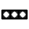 Рамка на 3 поста стеклянная Arlight FRM-OMALI-GS-3-BK 049697