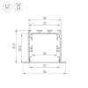 Алюминиевый профиль Arlight LINIA49-F-S-2000 ANOD 041650