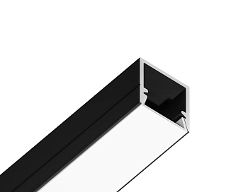 Алюминиевый профиль накладной 10*10 для светодиодной ленты до 8мм Ambrella Light Illumination GP1650BK