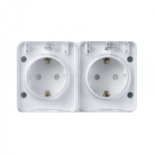 Розетка 2-ая с/з со шт., 16А 250B IP54 Systeme Electric AtlasDesign Profi54 ATN540126