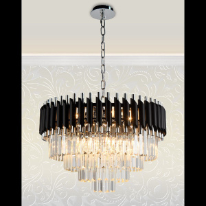 Подвесная люстра Natali Kovaltseva DARIAN 76017/10C CHROME BLACK