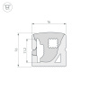 Силиконовый профиль Arlight WPH-FLEX-1616-SIDE-S11-50m WHITE 040831(1)