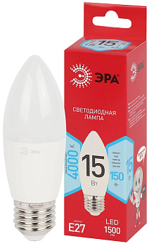 Лампа светодиодная Эра RED LINE LED B35-15W-840-E27 R 15Вт свеча Б0070090