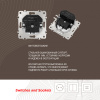 Розетка с заземлением, шторками + 2 USB Arte Milano 206.47-1.white