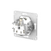 Розетка с заземл. со шторк. с крышкой, 16А,IP20,мех., быстрозажим. клем. Systeme Electric AtlasDesign Карбон ATN001046S