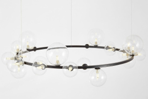 Подвесная люстра Lumina Deco LDP 7033-24 BK+CL