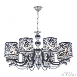 Подвесная люстра Arte Milano Florentia-4957 304957/8 Bk/Ni