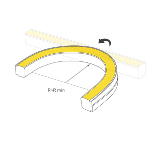 Светодиодная лента герметичная Arlight WAVE-SIDE-DOUBLE-A120-16x15mm 24V Warm3000 (15 W/m, IP67, 5m, wire x1) (Вывод боковой) 059730