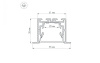 Профиль с экраном Arlight S2-LINIA55-F-2500 ANOD+OPAL 021176