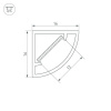 Профиль Arlight WPH-KANT-H16-2000 OPAL 023166
