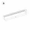 Трековый магнитный светильник Arlight MAG-LASER-45-L320-12W Day4000 (BK, 15 deg, 24V, DALI) 046525