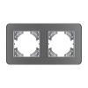 Рамка на 2 поста стеклянная Arlight FRM-OMALI-GS-2-GR 049694