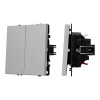 Выключатель 2 кл софт-тач никель Arlight SWT-MK02-SFPL-IS (250V, 10A) 059420(1)