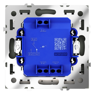 Проходной переключатель одноклавишный с подсветкой Voltum S70 VLS010406 (титан)
