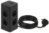 Сетевой фильтр ЭРА TWR-8es-1,5m-4USB-B башня с защитой заземлением с выключателем 8 розеток+4xUSBA+C 1,5м 16А черный Б0069072