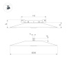 Трековый магнитный светильник Arlight MAG-MICROCOSM-DISCO-R300-7W Warm3000 (BK, 36 deg, 24V) (IP20 Металл) 051779